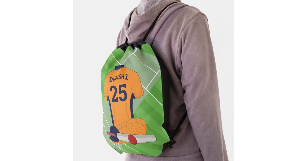 Cricket design v2 drawstring bag Zazzle