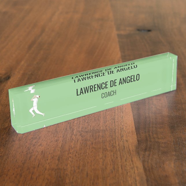 Cricket Desk Name Plate (Side)