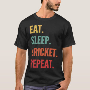 Cricket Eat Sleep Cricket Repeat T-Shirt