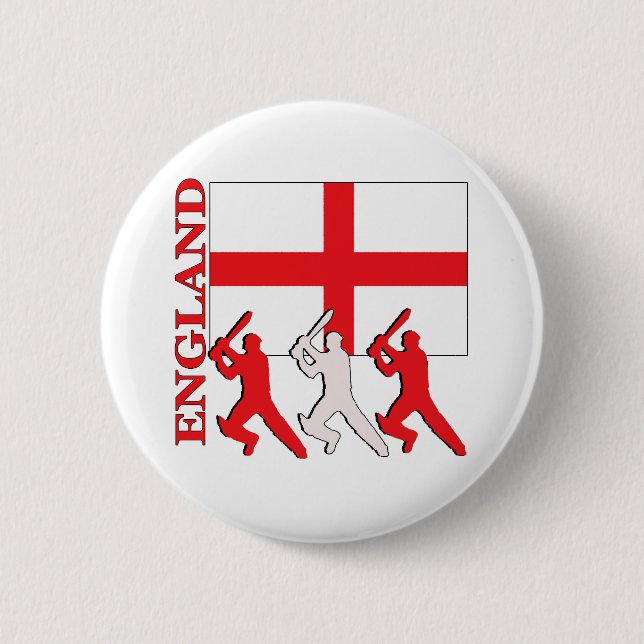 Cricket England Pinback Button (Front)