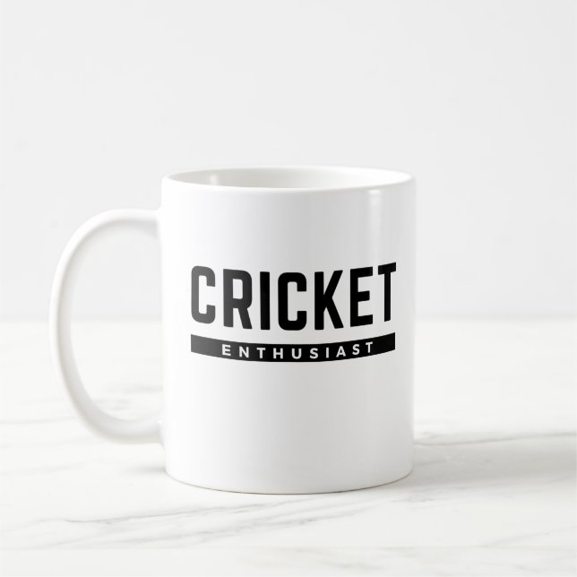 Cricket Enthusiast. Coffee Mug (Left)