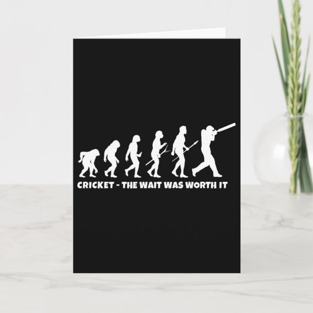 Cricket Evolution For Cricket Sports Player Funny  Card (Front)