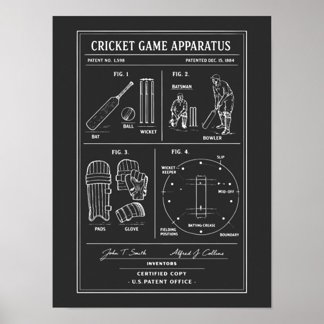 Cricket Game blueprint Poster (Front)