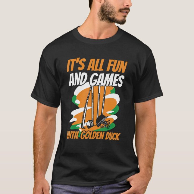 Cricket Game For An Indian Cricket Player T-Shirt (Front)