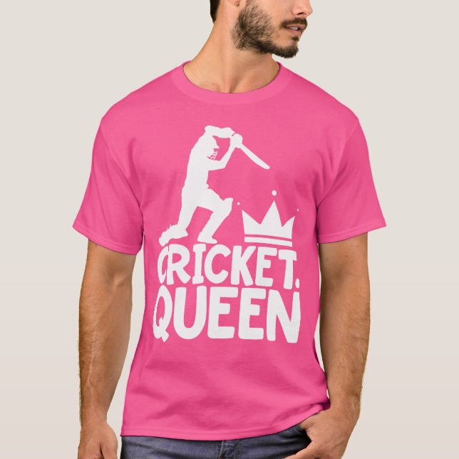 Cricket Game For Men Cricket Queen T-Shirt (Front)