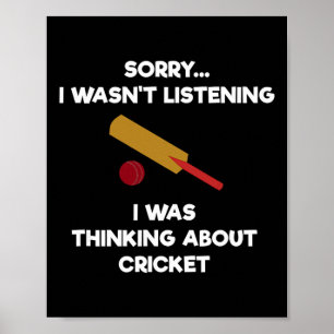 Cricket Game - Funny Listening - T Poster