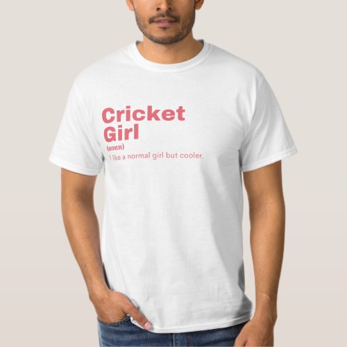 Cricket  Girl _ Cricket  T_Shirt