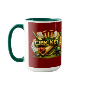 Cricket Gold Emblem Sport Inspired Combo Mug