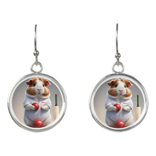 Cricket Guinea Pig,  Earrings (Front)