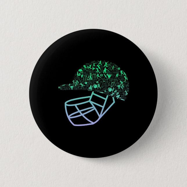 Cricket Helmet For Cricketer Boys Cricket  Button (Front)