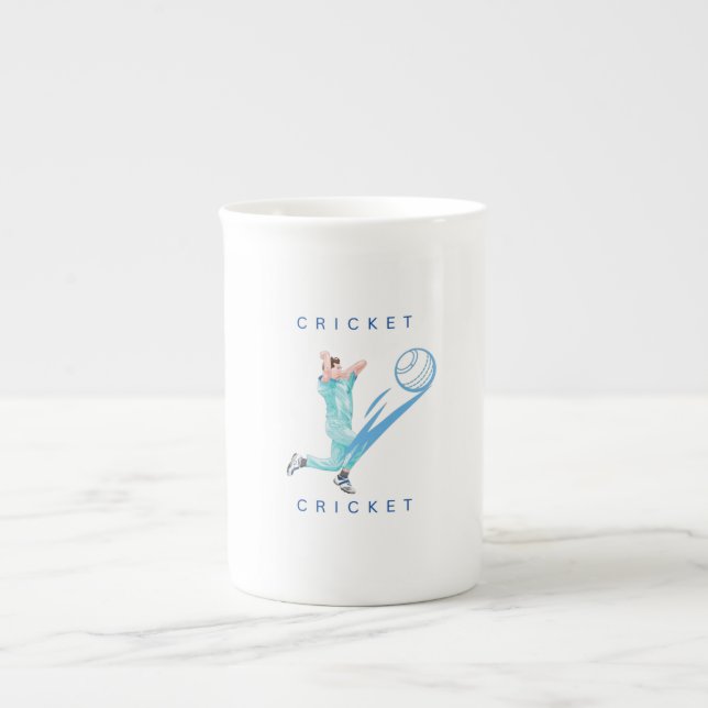 Cricket Hit Bone China Mug (Front)