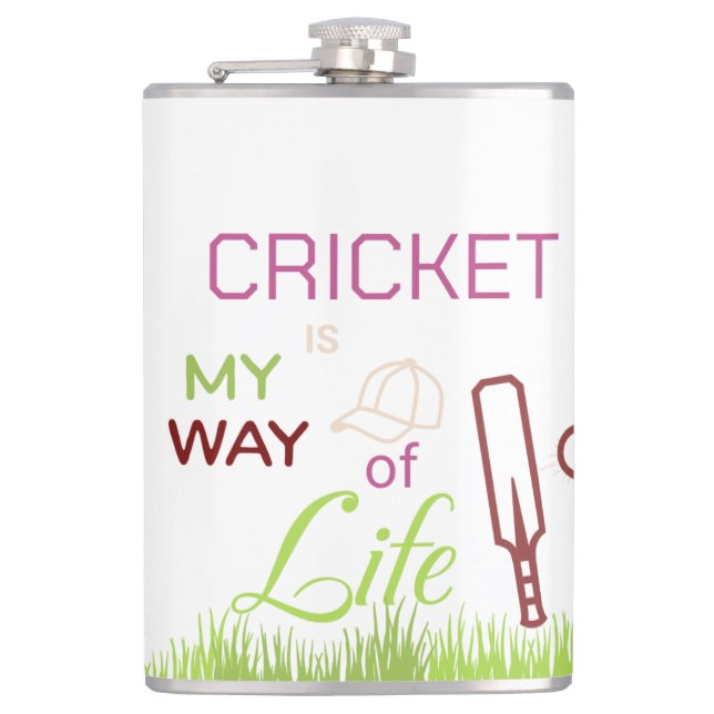 Cricket in my life flask (Front)