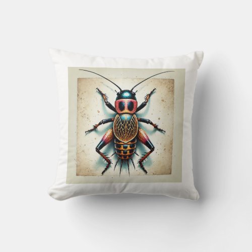 Cricket in Nature 210624IREF124 _ Watercolor Throw Pillow