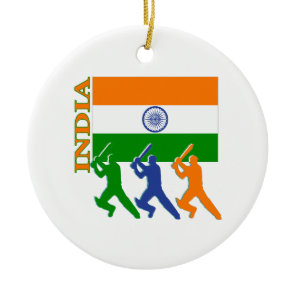 Cricket India Ceramic Ornament