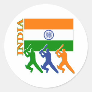 cricket india classic round sticker