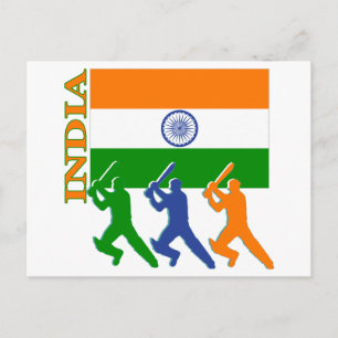 Cricket India Postcard
