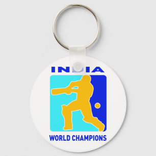 cricket india world champions keychain