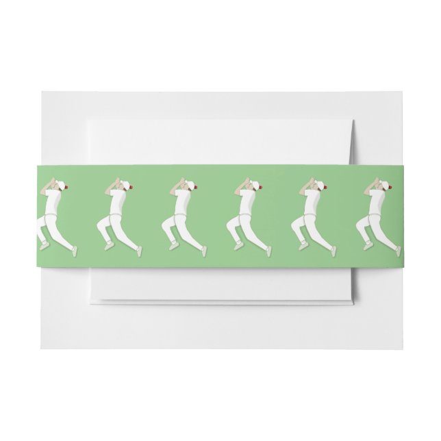Cricket Invitation Belly Band (Front Example)