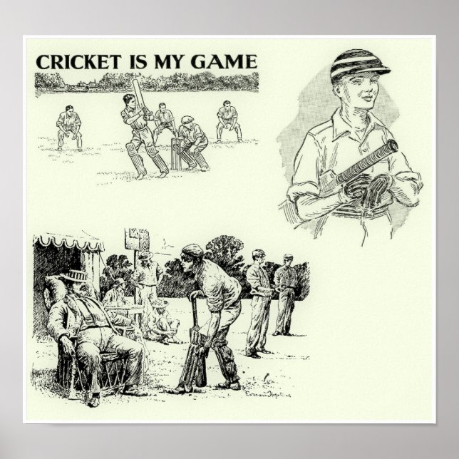 Cricket Is My Game - Archival Sport Print (Front)