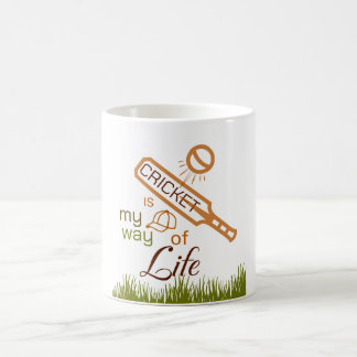 Cricket is my way of life coffee mug