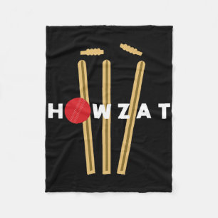 Cricket Ll Wickets Bowler Funny Out Shouting Sloga Fleece Blanket