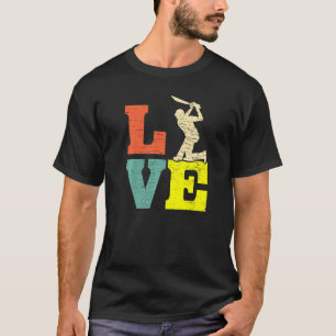Cricket Love Batsman Cricket Players T-Shirt