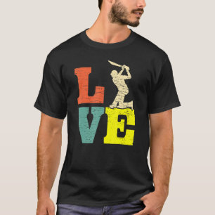 Cricket Love Batsman   Cricket Players T-Shirt