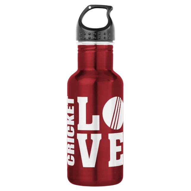 Cricket Love Water Bottle (Front)