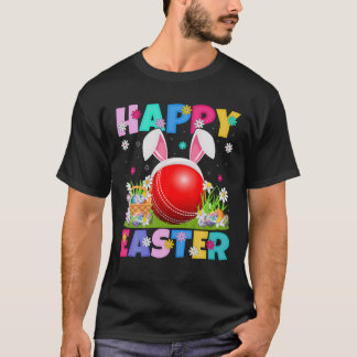 Cricket Lover Happy Easter Bunny Cricket Easter Su T-Shirt