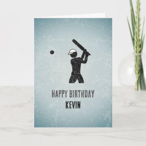 Cricket Lover _ Modern Sports Themed Male Birthday Card