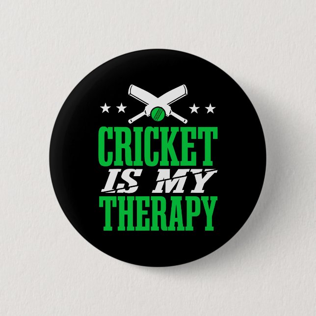 Cricket Men Cricket Player  Button (Front)