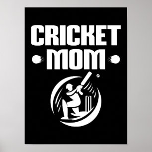 Cricket Mom Cricketer Son Cricket Lover Mother Poster