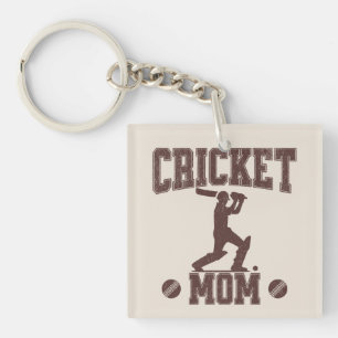 Cricket Mom Sports Enthusiast Cricket Lover Mother Keychain