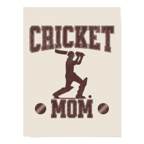 Cricket Mom Sports Enthusiast Cricket Lover Mother Poster