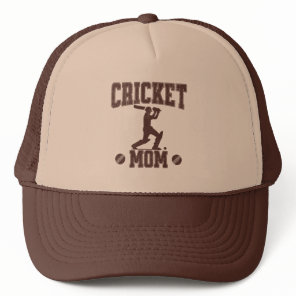 Cricket Mom Sports Enthusiast Cricket Lover Mother Trucker Hat