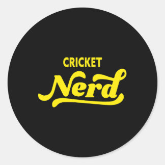 Cricket Nerd Classic Round Sticker