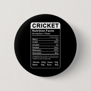 Cricket Nutrition Facts Sarcastic Player Button