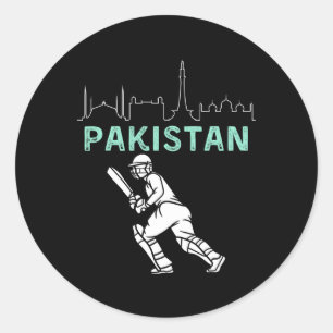 Cricket Pakistan Team Fans Lover Islamad Lahore Ka Classic Round Sticker