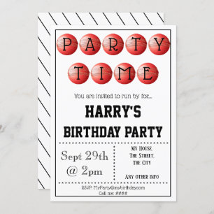 Cricket Party Invitation Editable