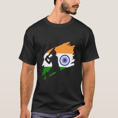 Cricket Patriotic India Sports Jersey T_Shirt