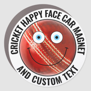 Cricket Personalized Text Custom Happy Face 7" Car Magnet