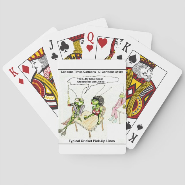 Cricket Pick-Up Lines Funny Poker Cards (Back)