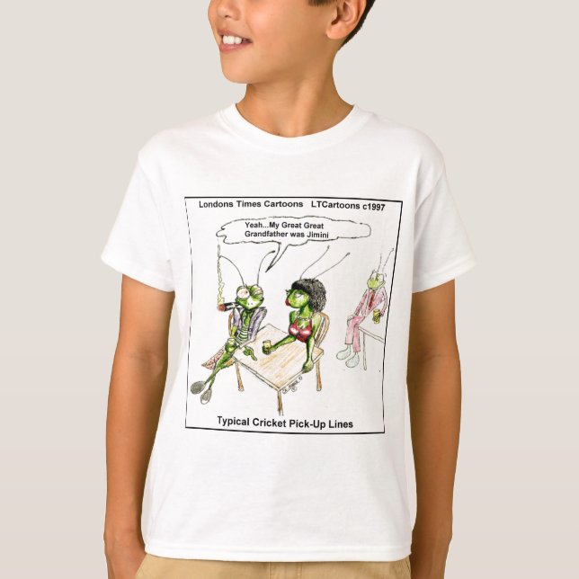 Cricket Pick-Up Lines Funny T-Shirt (Front)