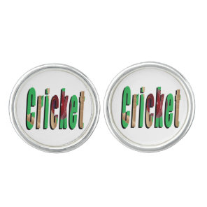 Cricket Picture Logo, Cufflinks