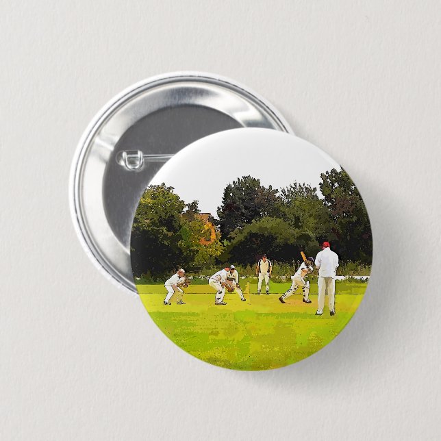 CRICKET PINBACK BUTTON (Front & Back)