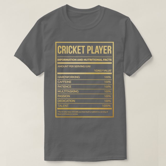 Cricket Player20  T-Shirt (Design Front)