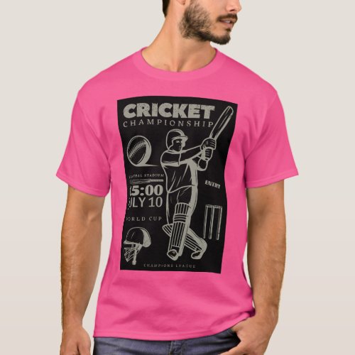 Cricket player7  T_Shirt