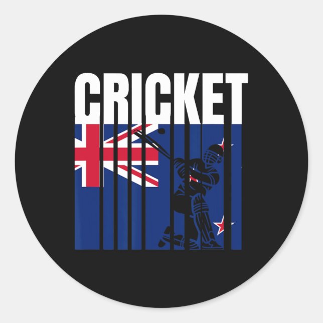Cricket Player 4  Classic Round Sticker (Front)