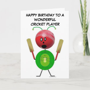 Cricket Player Birthday Card