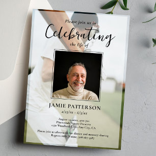 Cricket Player Celebration of Life Photo Funeral Invitation